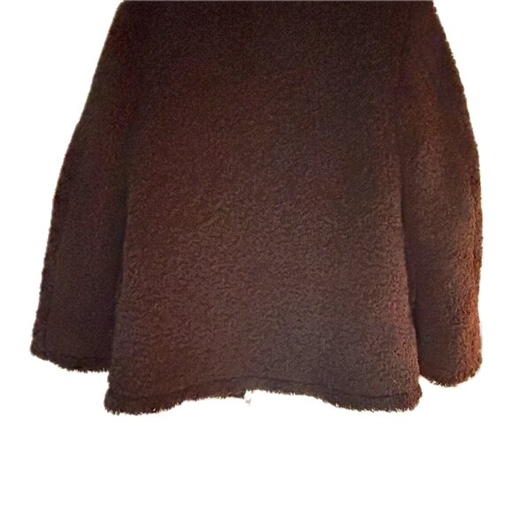 Jason Wu Chocolate Brown Faux Fur Teddy Jacket Womens Zipper Pockets M NWT - Picture 6 of 10